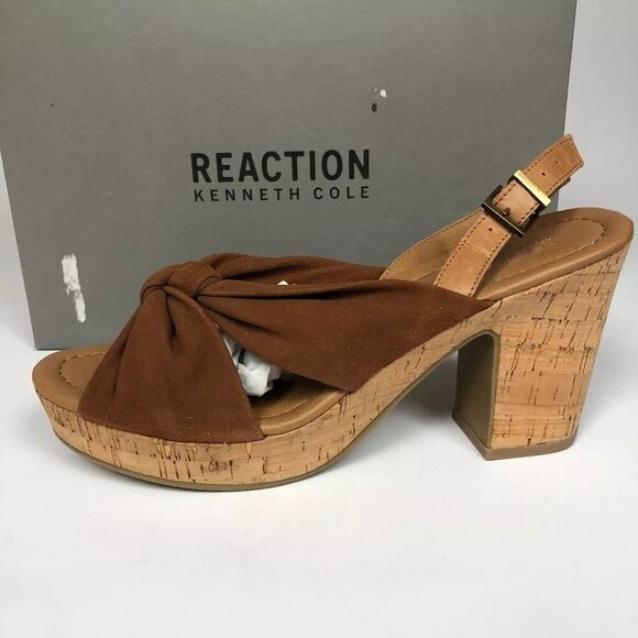 Kenneth Cole Reaction Tole Booth Ankle-Strap Sandals Tan 8.5M - Picture 2 of 7